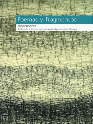 cover image of Anacreonte, Poemas y fragmentos